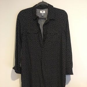 Black and white dot - S - Shirt dress!